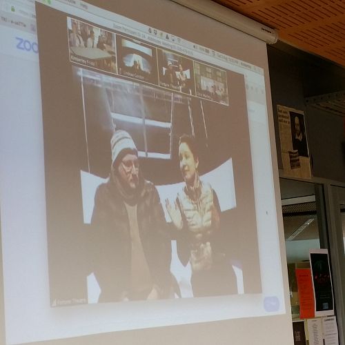 Jonathan Henry (Director) and Claire Chitham (Actress) during a Q&A 
session with John McGlashan College and Kavanagh College during a 
Backstage Pass session.