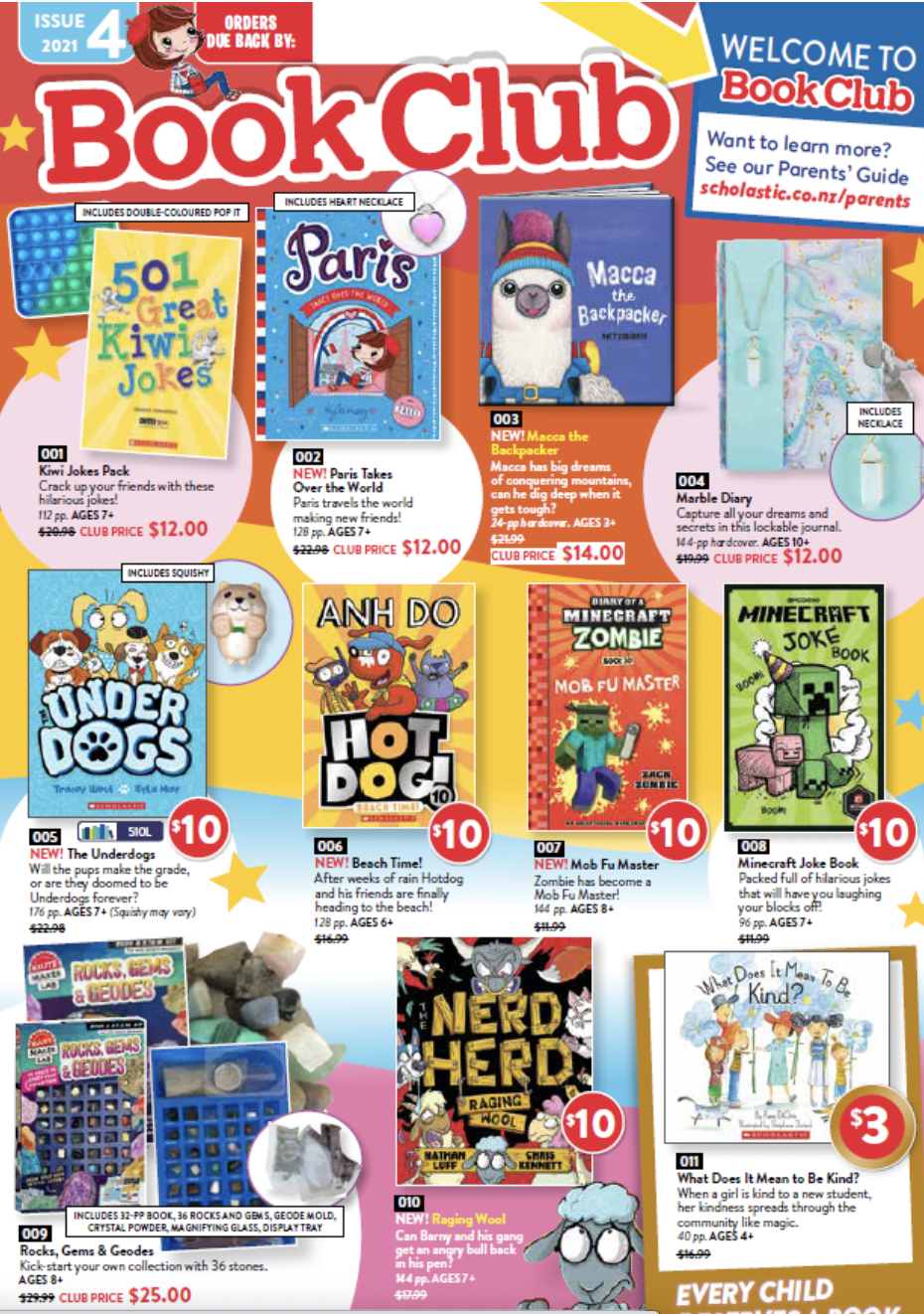 Scholastic Book Club - Issue 4 out now.