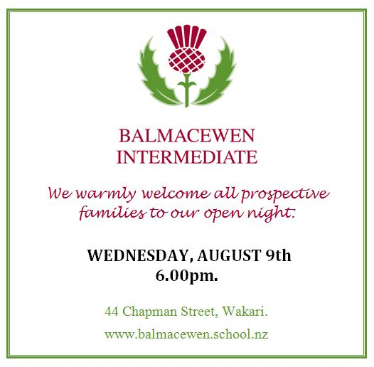 Balmacewen Open Night