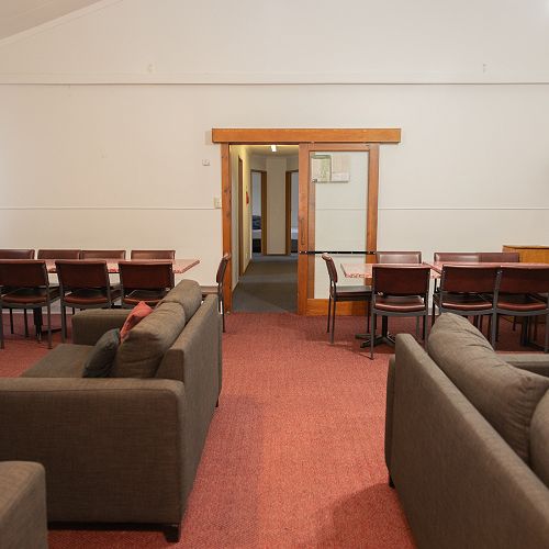 The backpackers common room