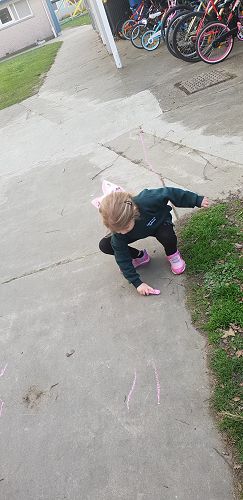 Chalk words and numbers