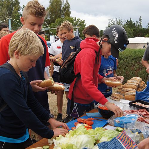 Making lunch in the Ranfurly camp ground