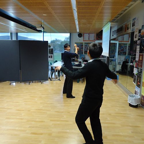 Ichikawa students during the Drama session - performance time.