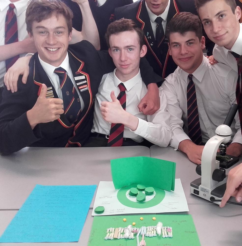 IB Bio Boys...way too excited about colouring in!