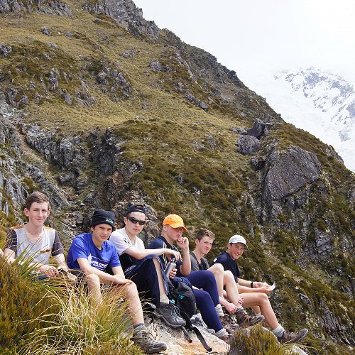 Ben, Neil, Billy, Harrison, George, Ruaidhri and Will at Sealy Tarns