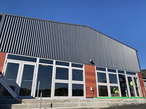 The front of the hall 