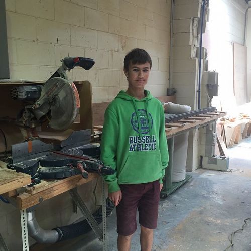 Alex Brenssell in the workshop at Vista Lite