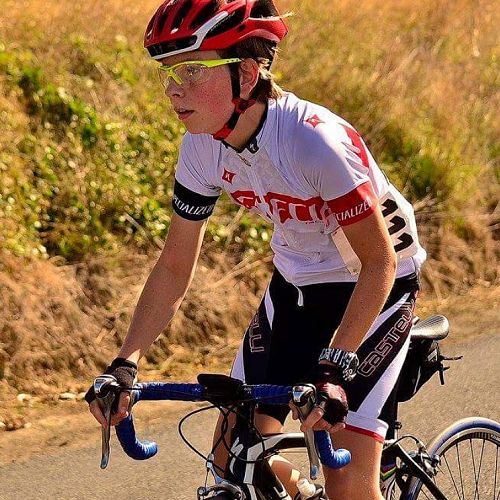Flynn Cooper-Forster competes at the Cycling Otago Club Champs Road and Time trials