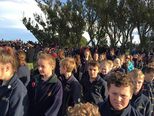 Anderson's Bay Poppy laying ceremony.