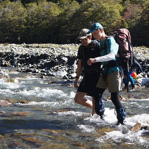 Danny and Macauley cross the Temple North Branch&nbsp;