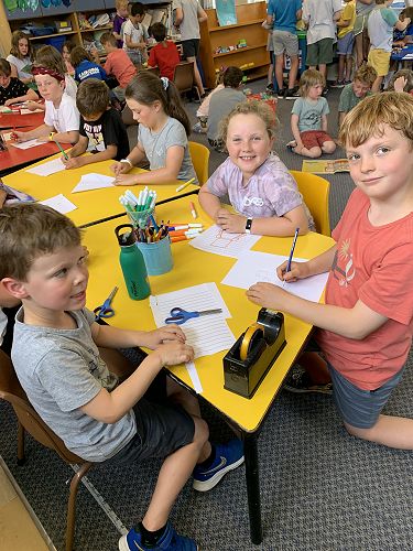Senior students with their buddy class 