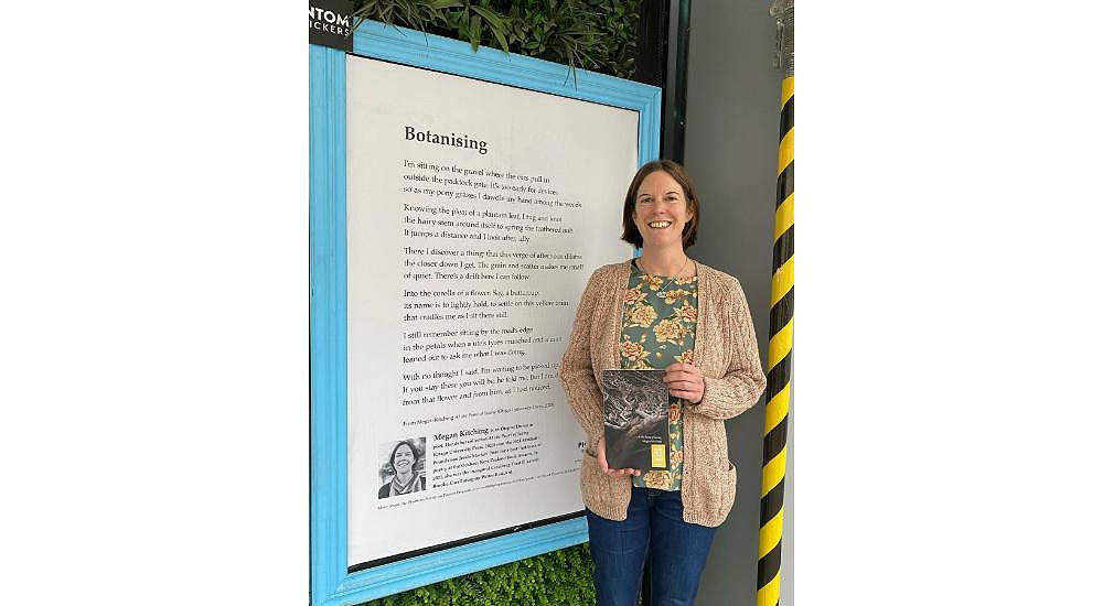 Megan Kitching and her Phantom Billstickers National Poetry Day Poster!