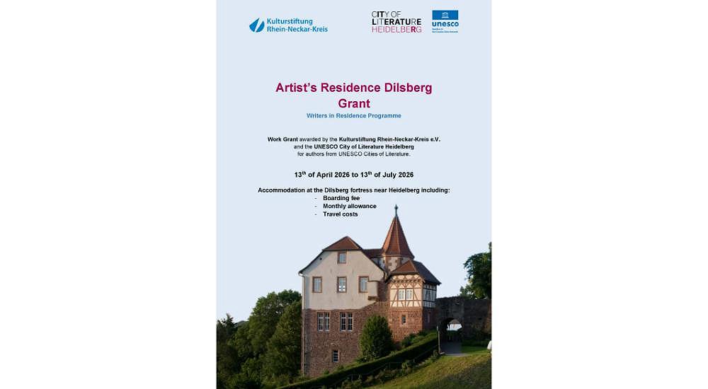 Heidelberg UNESCO City of Literature writer in residence program 2026