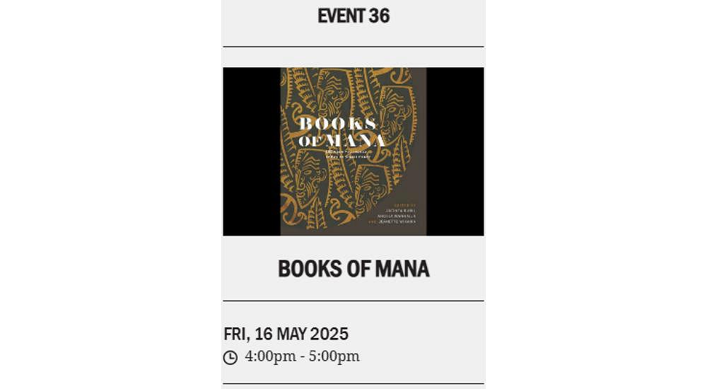 Books of Mana at Auckland Writers Festival