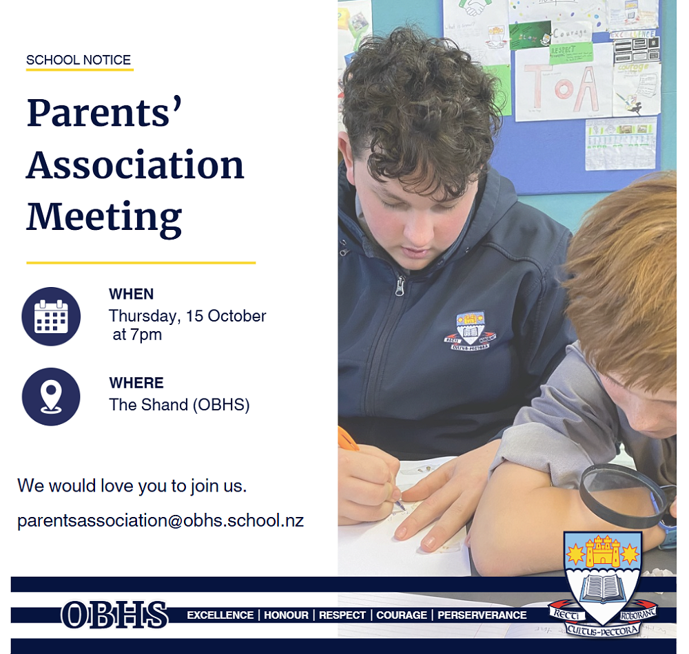 OBHS Parents' Association Meeting