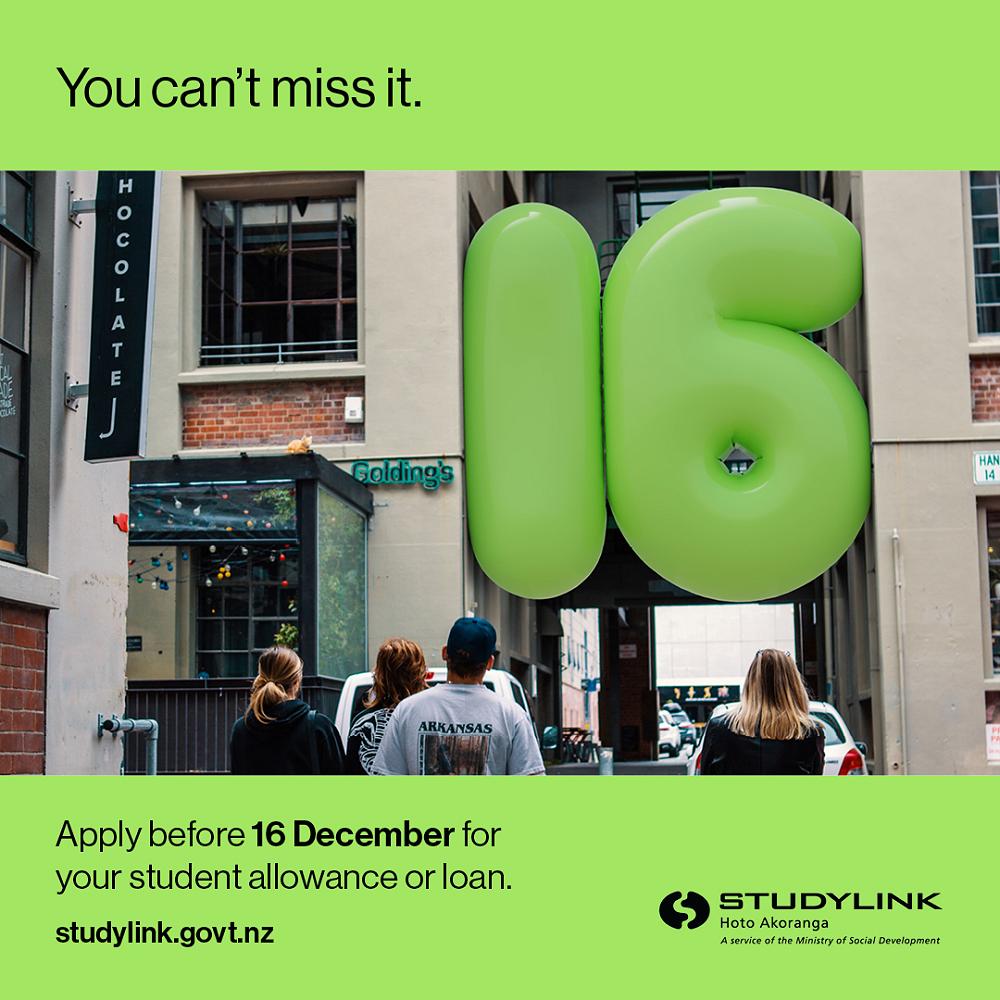 StudyLink - apply before 16 December! — Waimate High School Newsletter