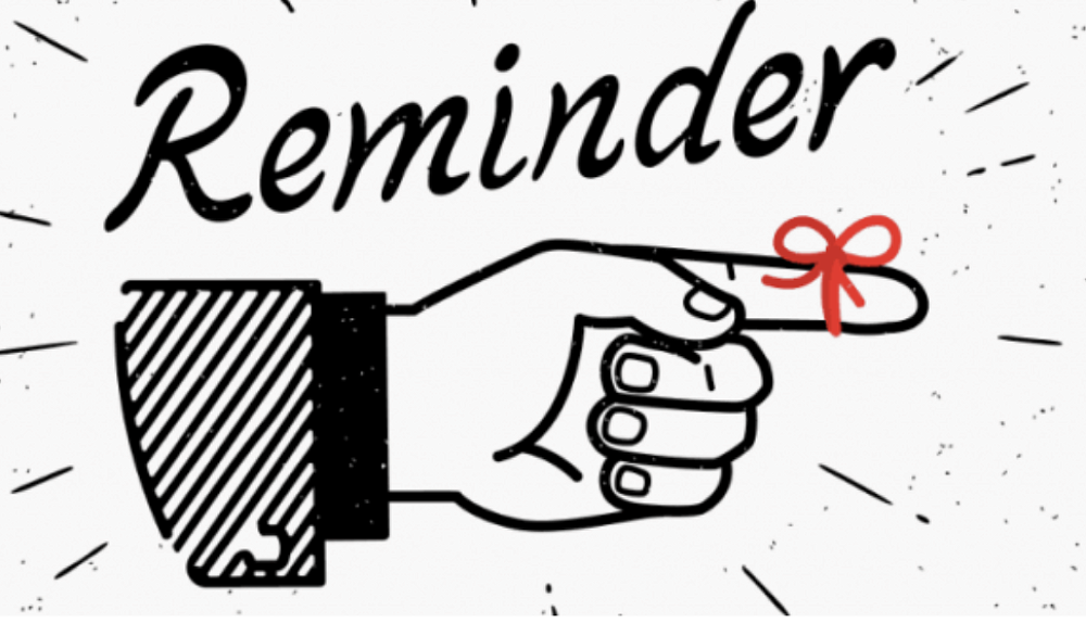 Reminders: