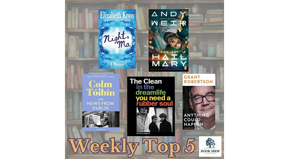 University Book Shop Otago weekly bestseller list