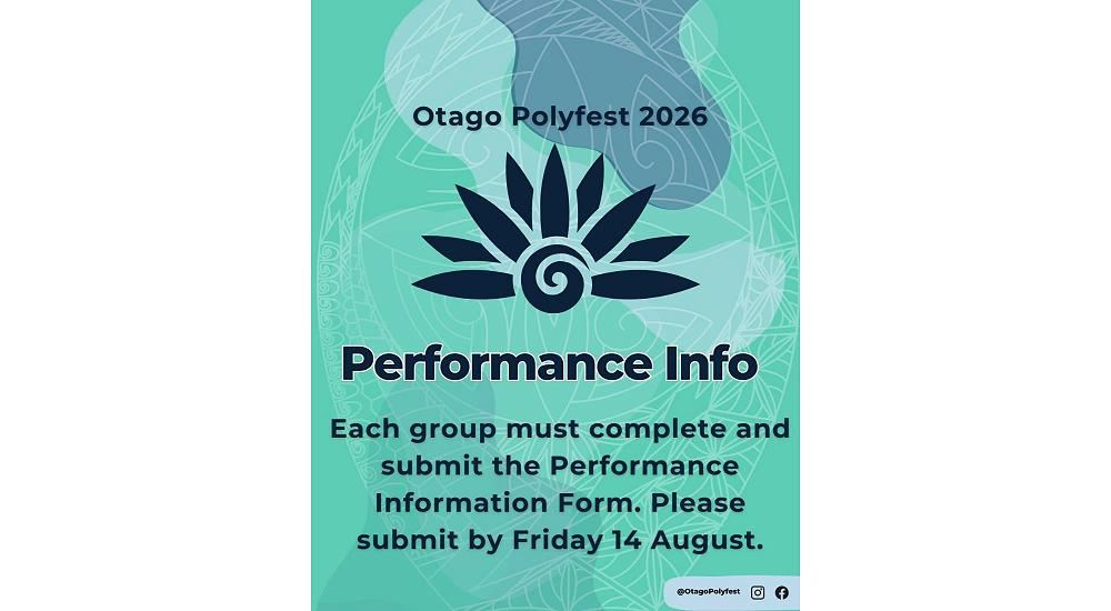 Ngā mihi to all the kaiako and tutors preparing their rōpū for Otago Polyfest 2026!