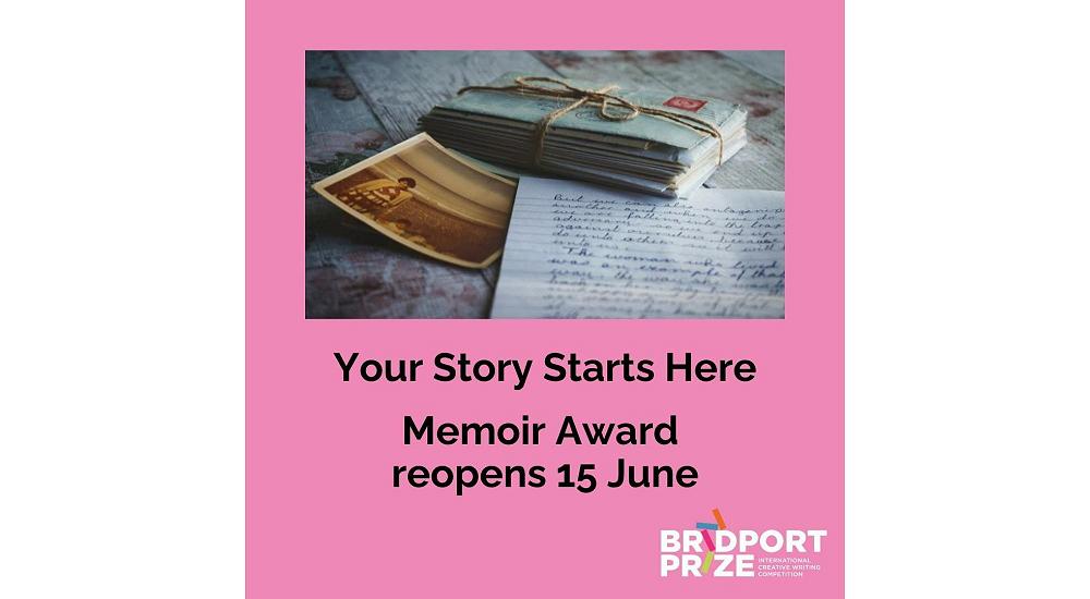 The Bridport Prize Memoir Award is open for submissions!