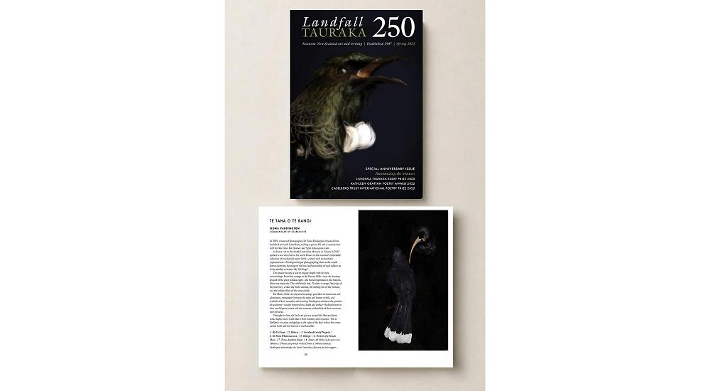 Landfall Tauraka Journal 250 selected for the 2026 Association of University Presses Book, Jacket and Journal Show.