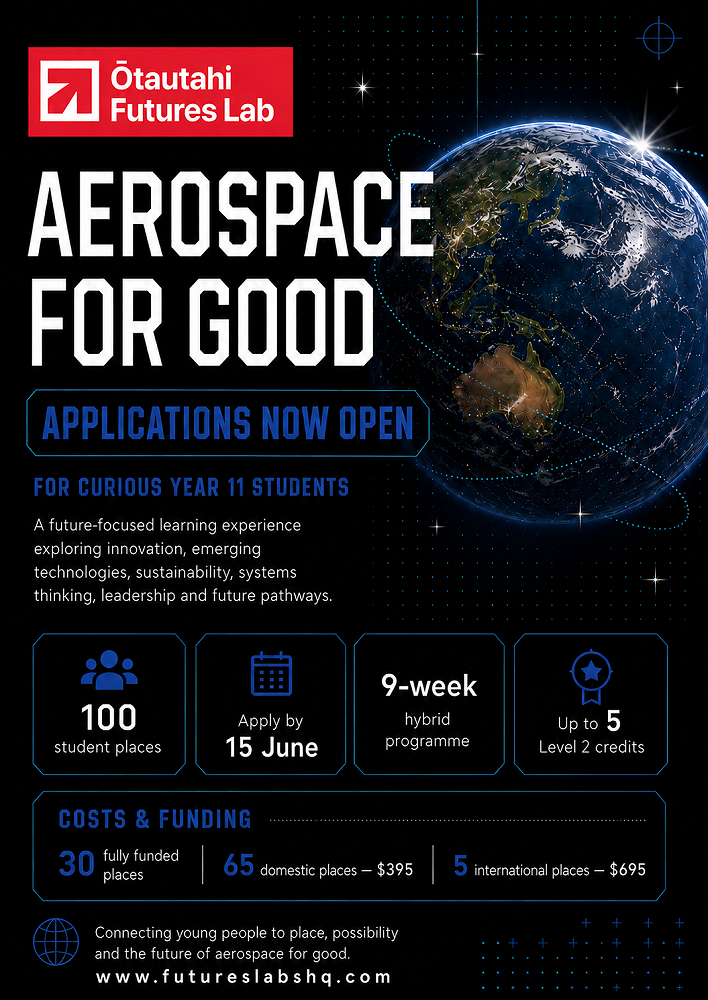 AEROSPACE FOR GOOD applications open until June 15, 2026. 30 spaces fully funded.