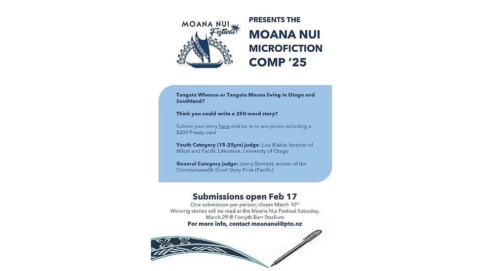 Submissions for the Moana Nui Microfiction Comp '25 are NOW OPEN!