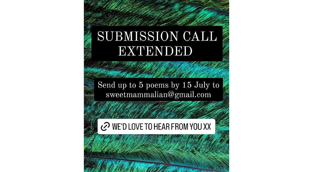 Sweet Mammalian Submissions - Deadline Extended to 15 July