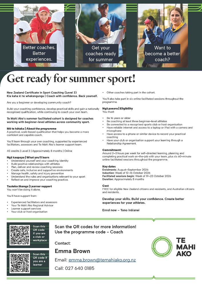 New Zealand Certificate in Sport Coaching