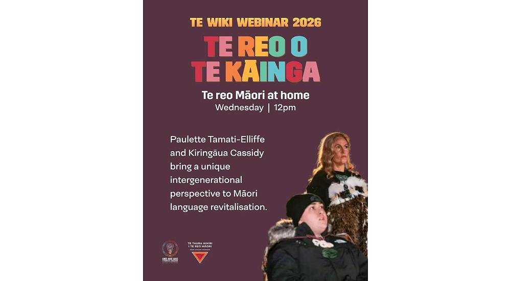 Te Reo Māori in the Home 16 Sep 12pm online webinar