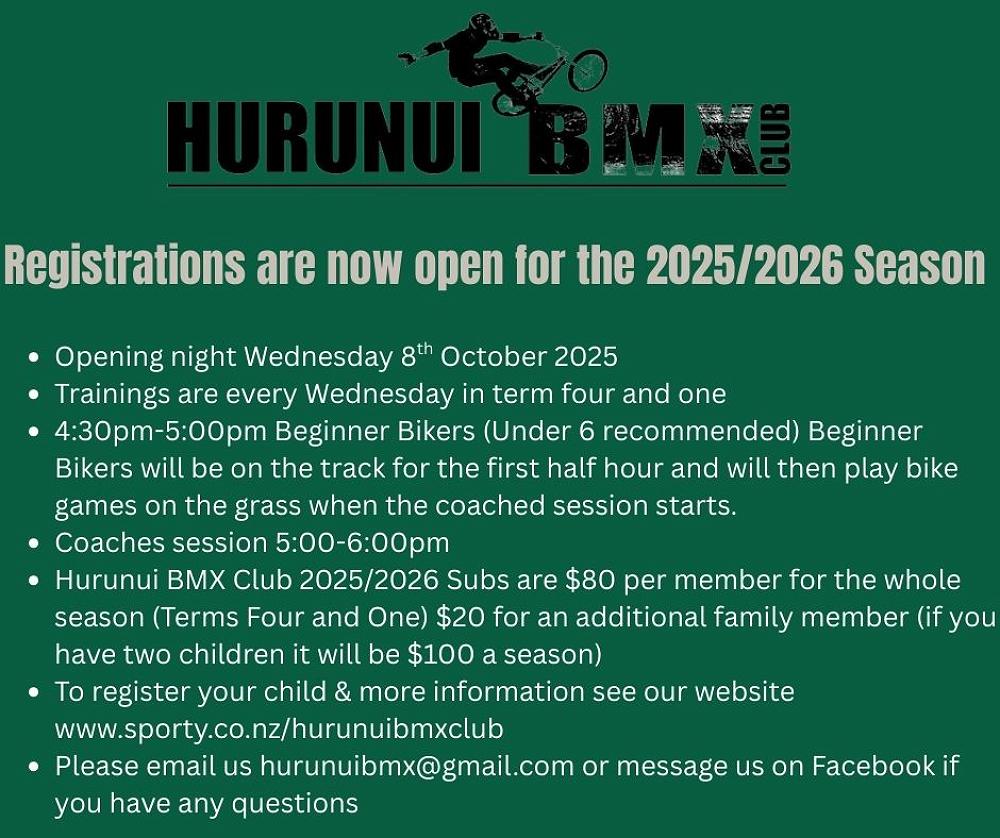 Hurunui BMX Club — Term 3, Week 10 Newsletter 2025