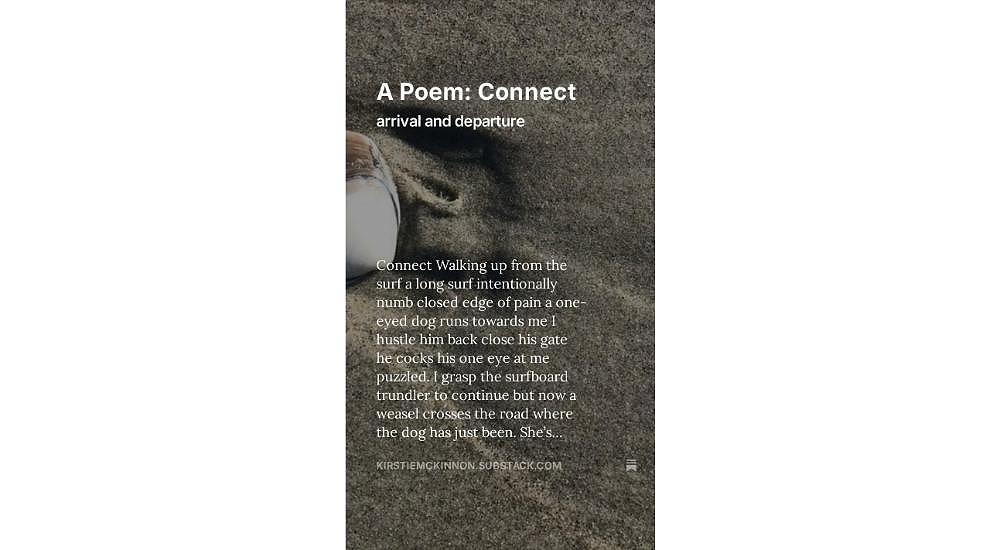 A Poem: Connect - arrival and departure