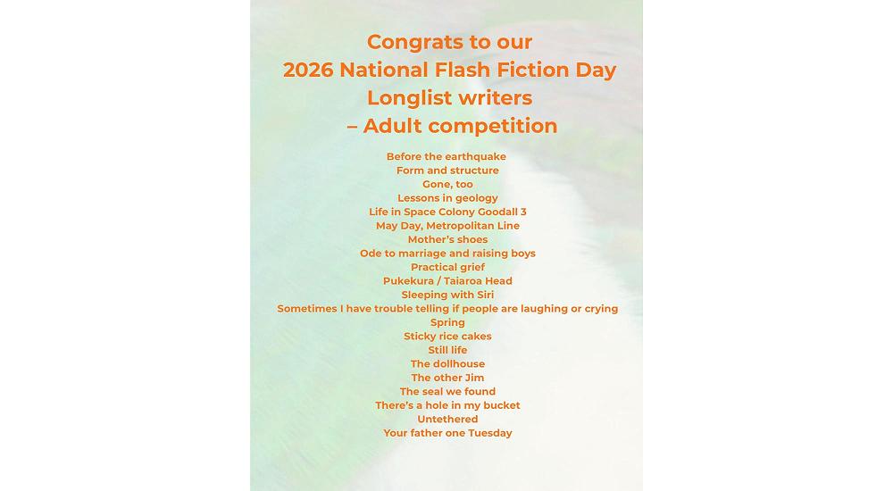 2026 National Flash Fiction Day - Adult Comp Longlist Announced