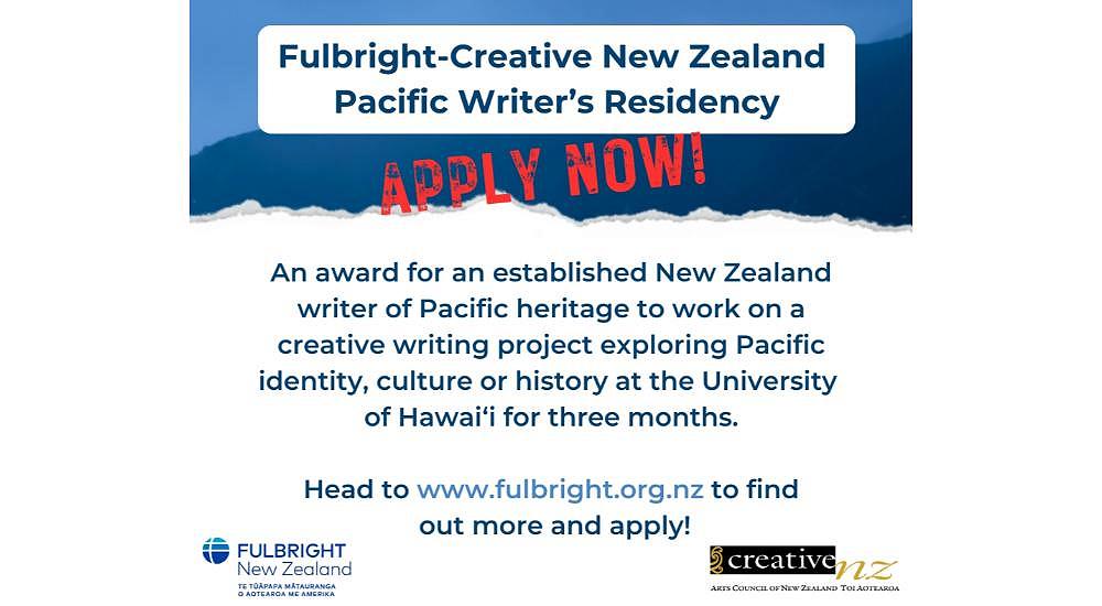 Fulbright-Creative New Zealand Pacific Writer’s Residency