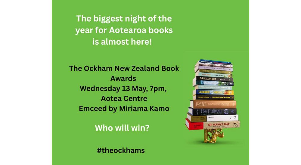 2026 Ockham New Zealand Book Awards ceremony - Wed 13 May 7pm