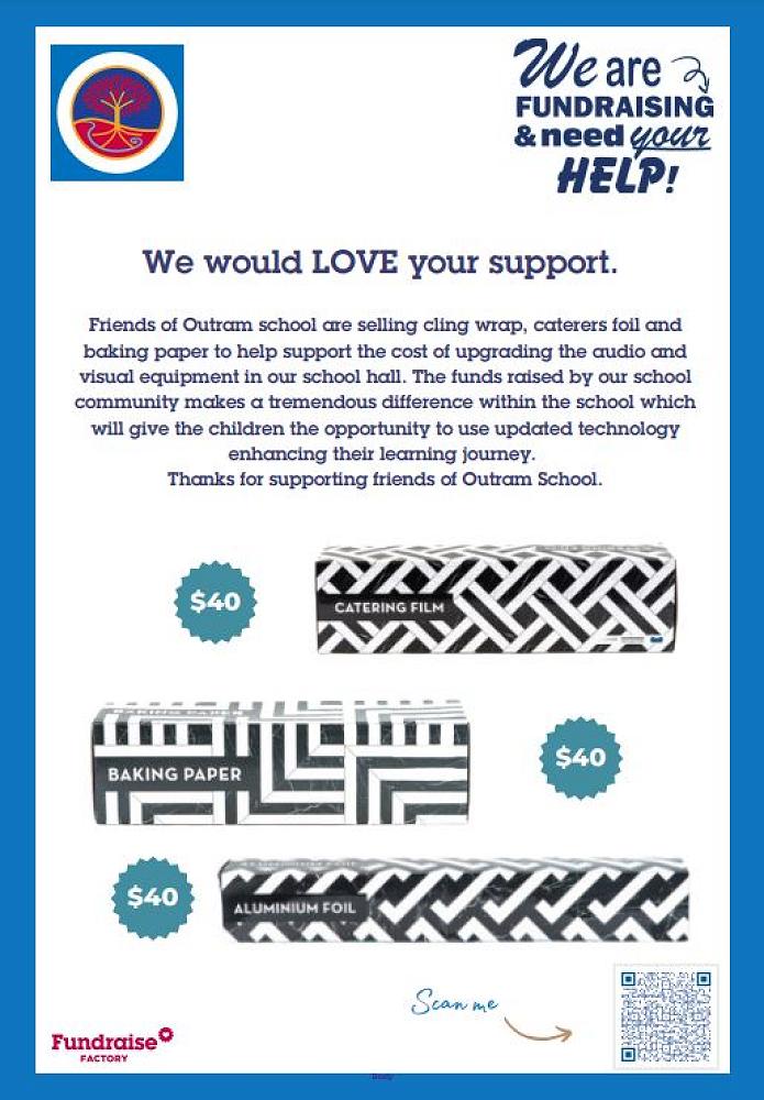 FOS Fundraiser - Gladwrap, tinfoil & baking paper — Term 2 Week 9 ...