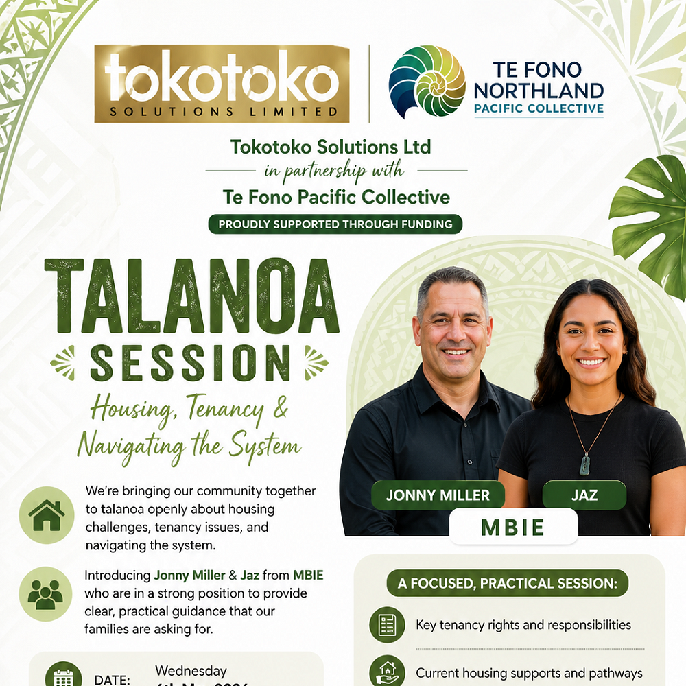 Talanoa Evening Sessions — TKHS Pānui Newsletter - 1st May