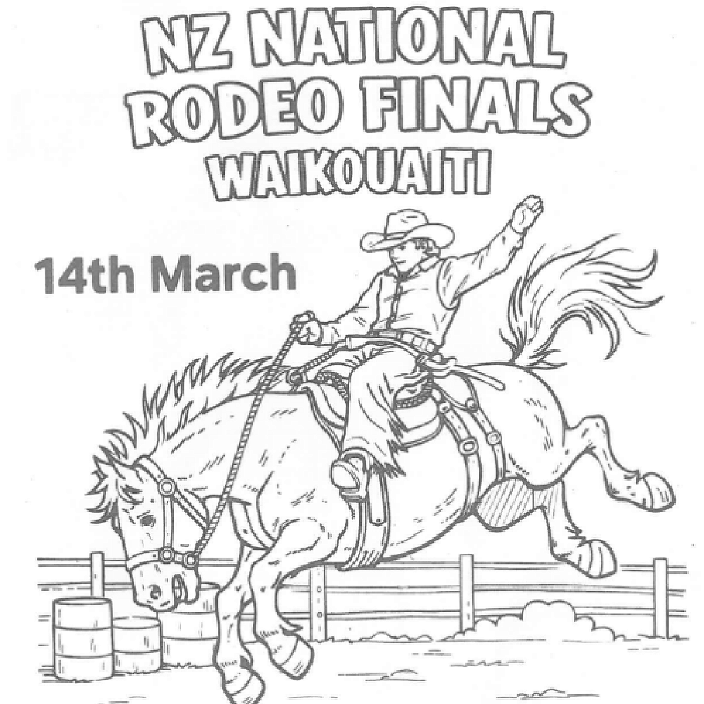 NZ National Rodeo Finals Waikouaiti - Colouring in Competition ...