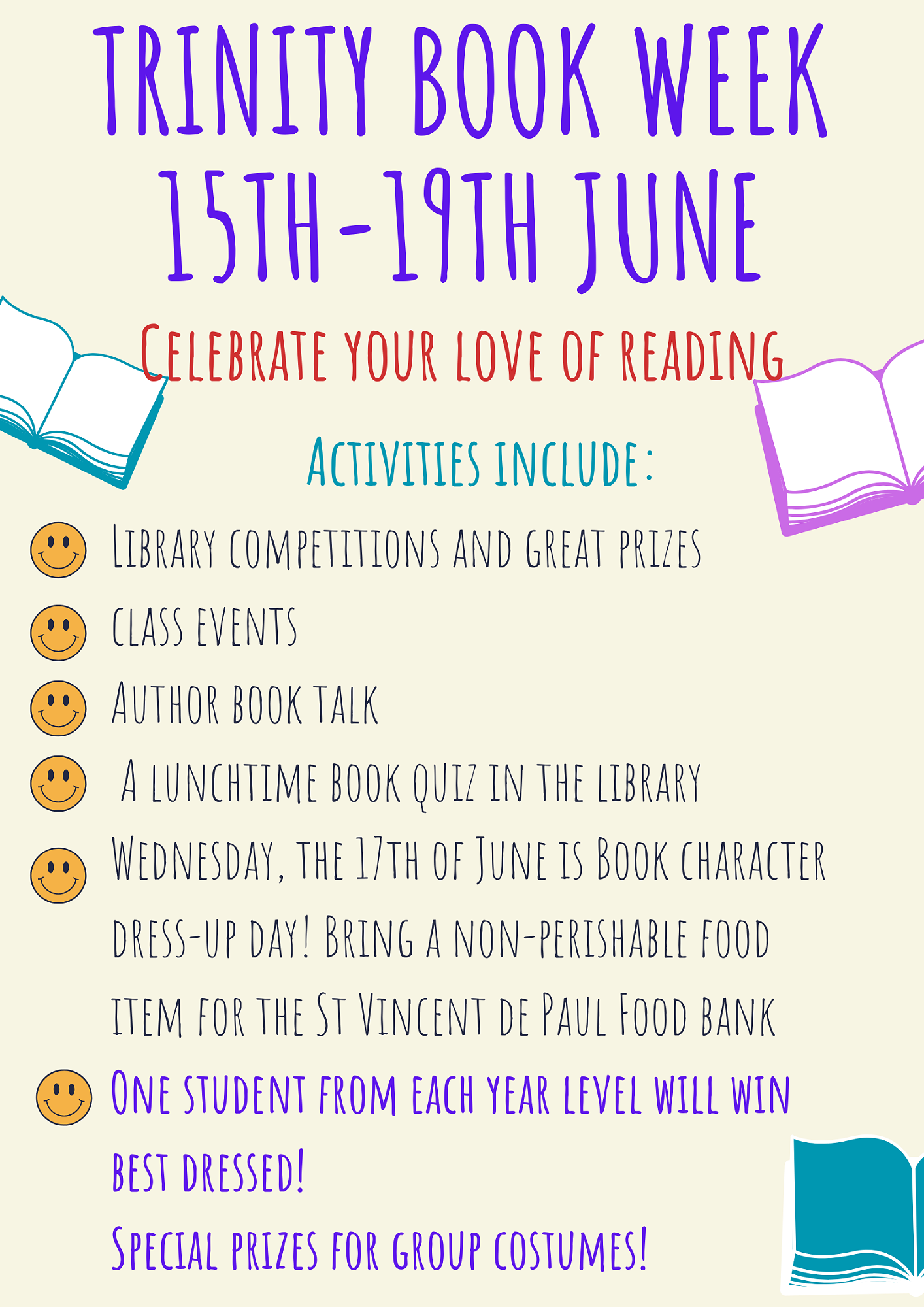 Mark your calendars for Trinity Book Week!