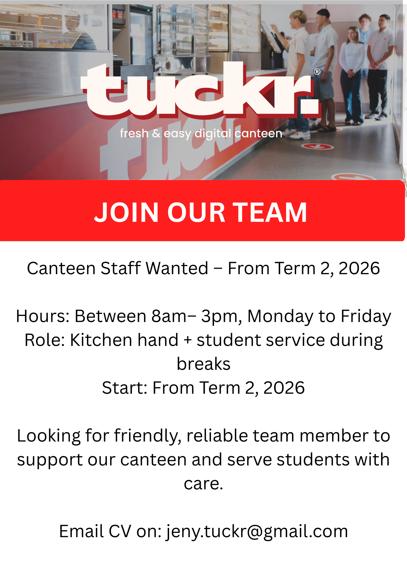 Join Our Team - TUCKR