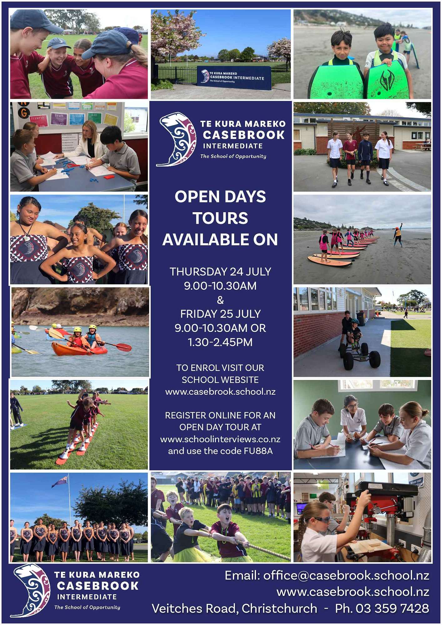 Casebrook Intermediate Open Day Tours