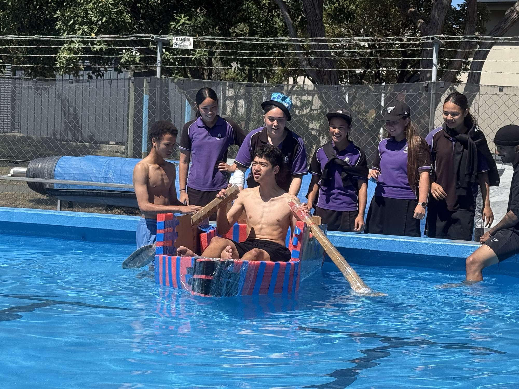 Cardboard boats! — Celebrating Term 4 at Te Waka Unua School