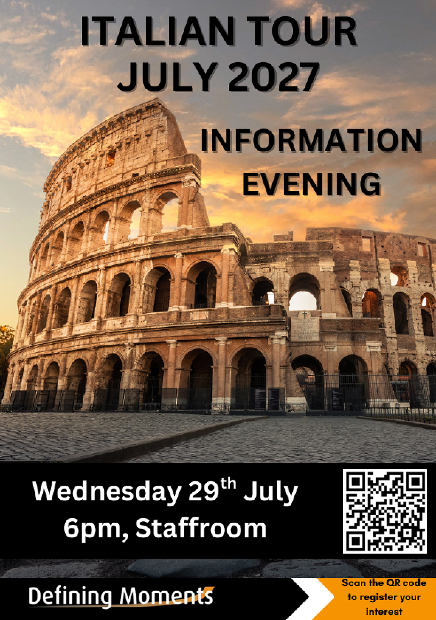Italian Tour July 2027 - Exclusive Opportunity