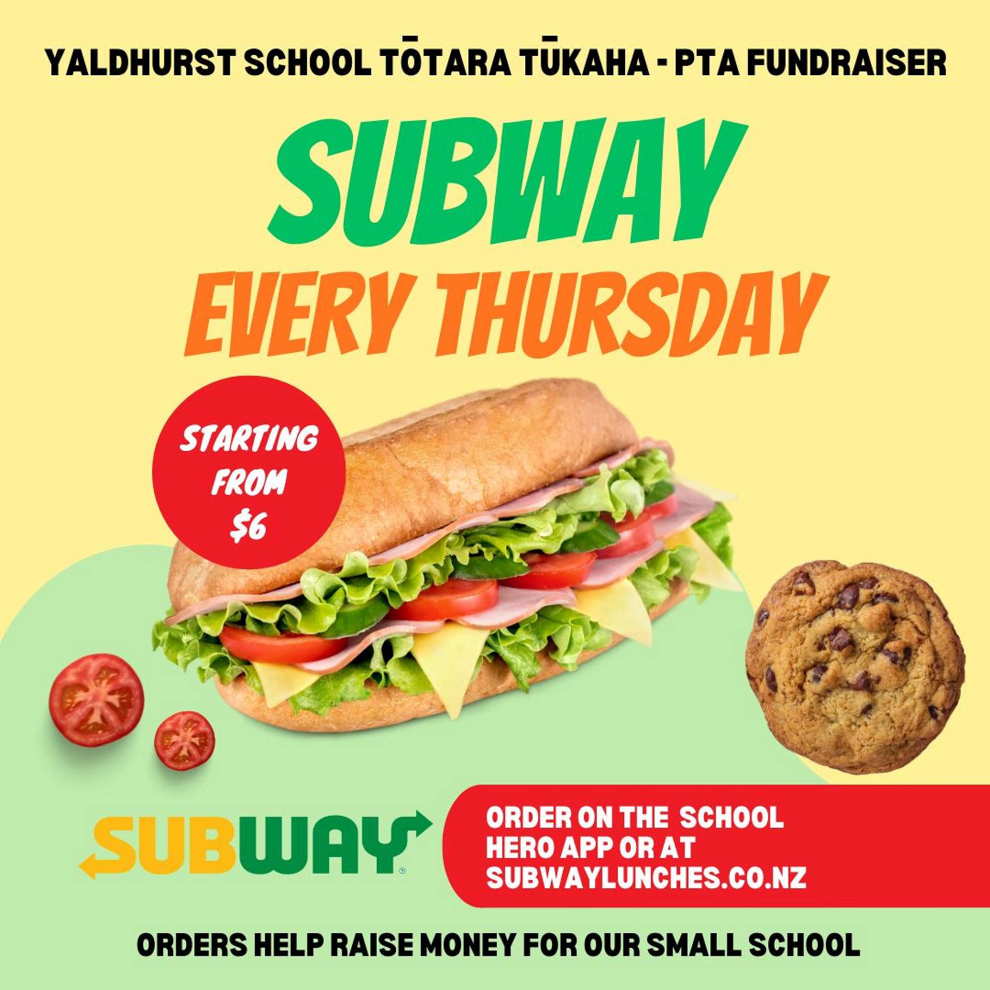 Subway Every Thursday! — Yaldhurst School Tōtara Tūkaha Newsletter ...