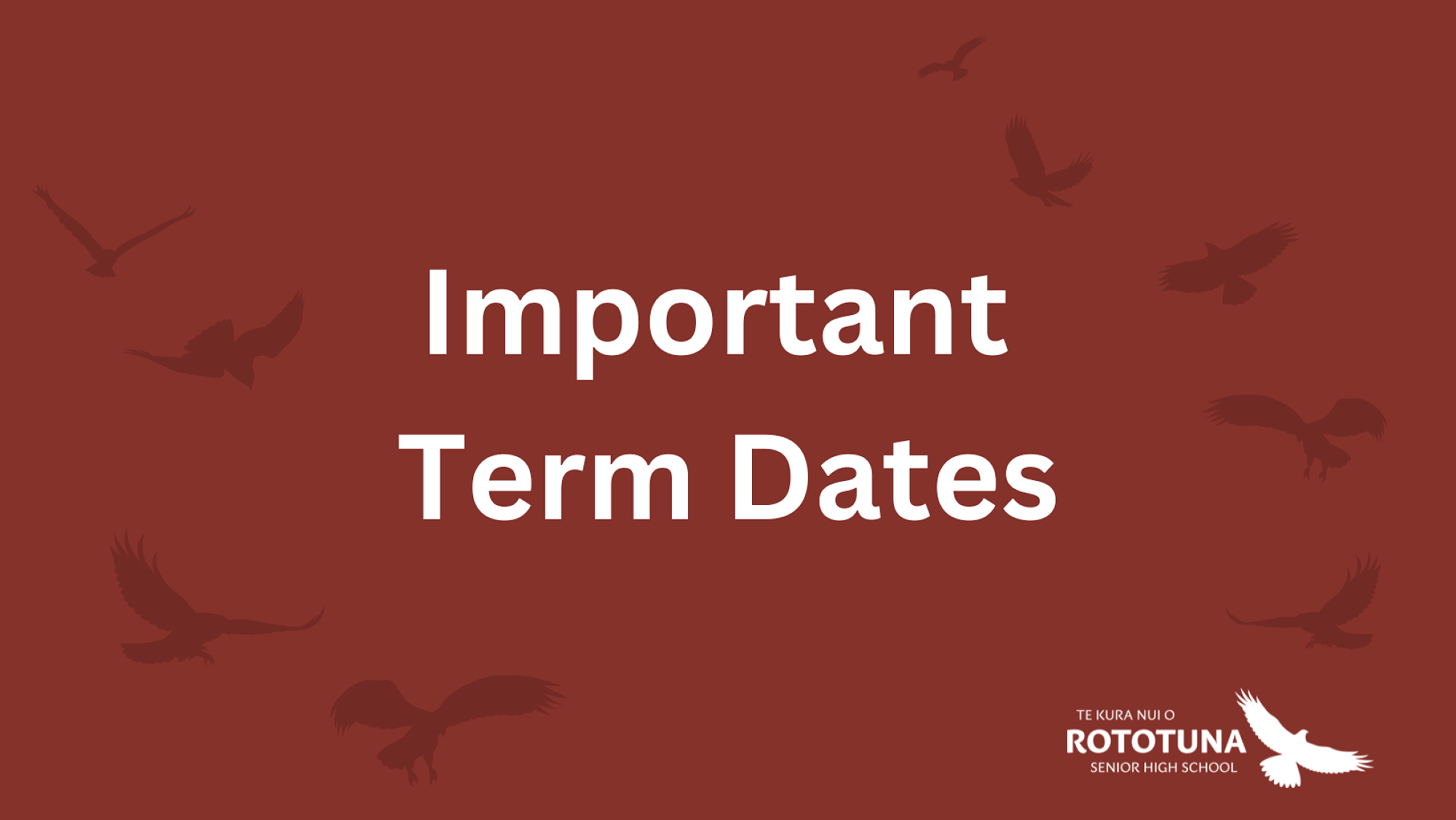 Important Dates Term 2