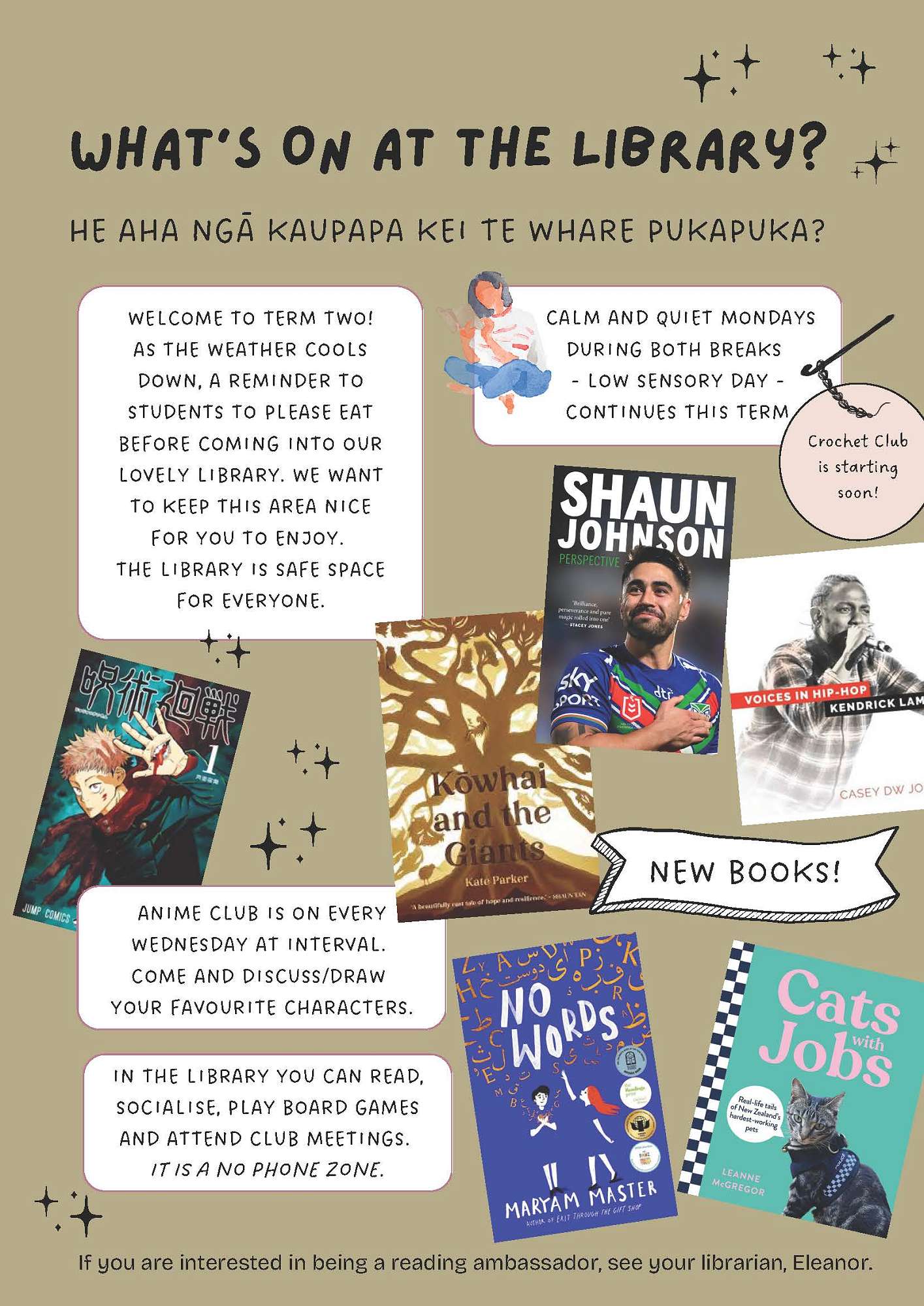 What is on at TKHS Library