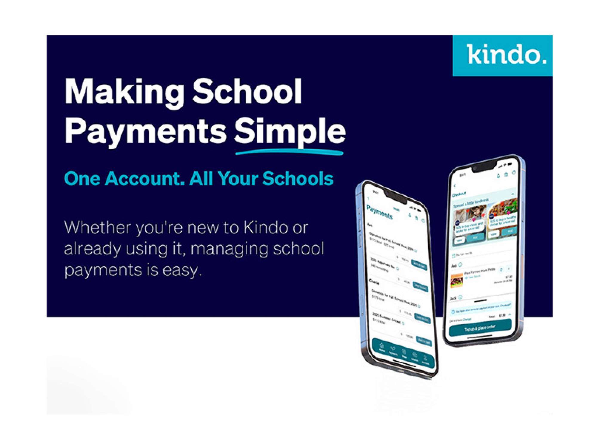 Kindo - our online school payments app