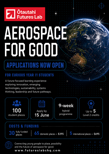 AEROSPACE FOR GOOD applications open until June 15, 2026. 30 spaces fully funded.