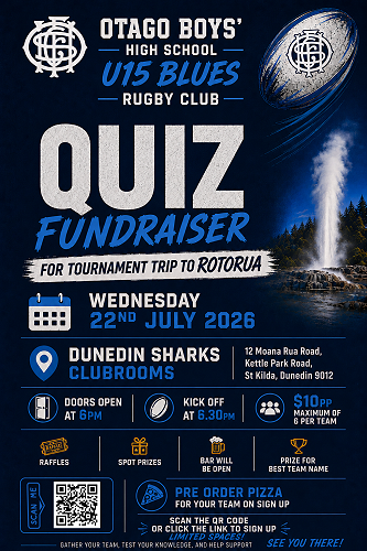 OBHS U15 Rugby Fundraising Quiz Night
