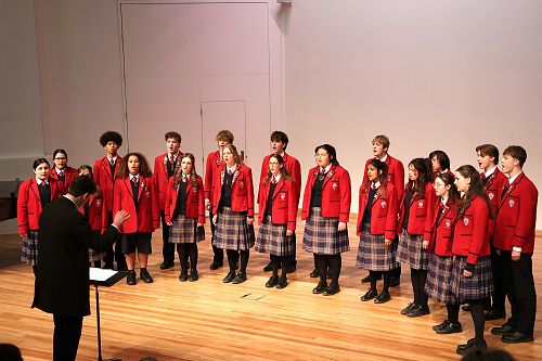 The Trinitones performing in the Craighead Diocesan School Auditorium